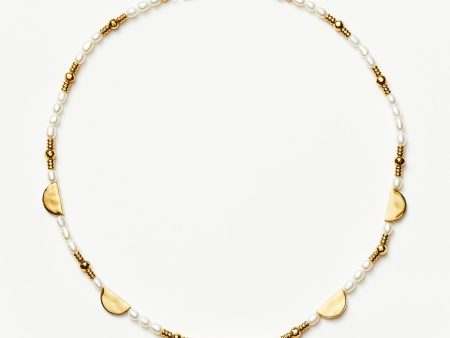 Zenyu Pearl Beaded Charm Choker Online