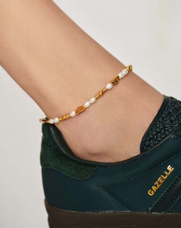 Zenyu Pearl Beaded Charm Anklet Online