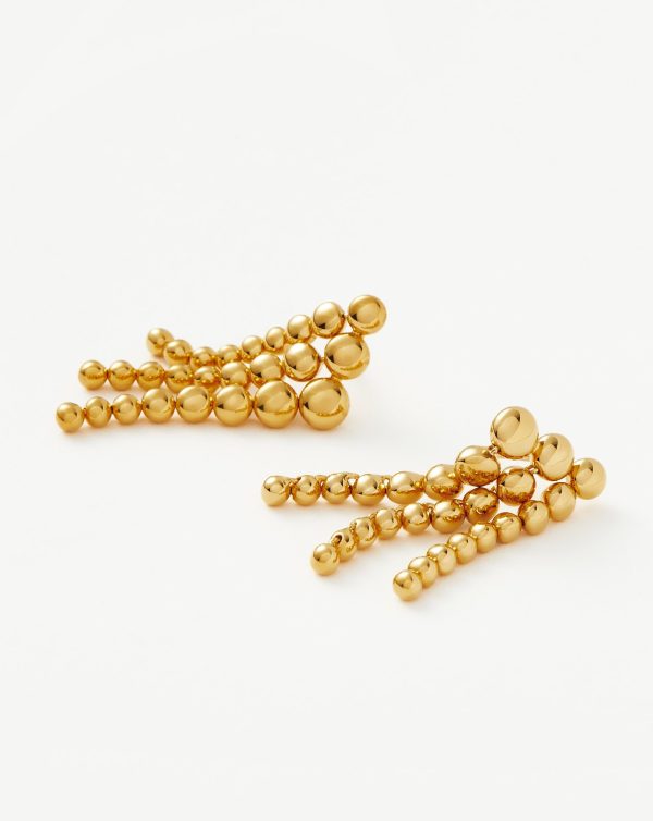 Beaded Waterfall Drop Earrings | 18ct Gold Vermeil For Discount