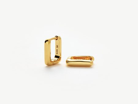 Mini Plain Ovate Earrings | 18ct Gold Vermeil Supply