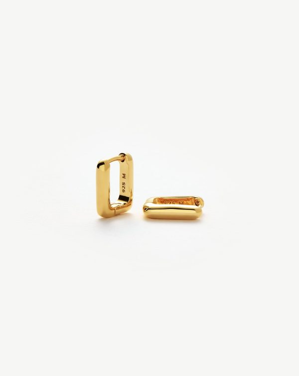 Mini Plain Ovate Earrings | 18ct Gold Vermeil Supply