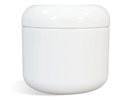 2oz White Jar w  Dome Lid - Plastic Cosmetics Container Online now