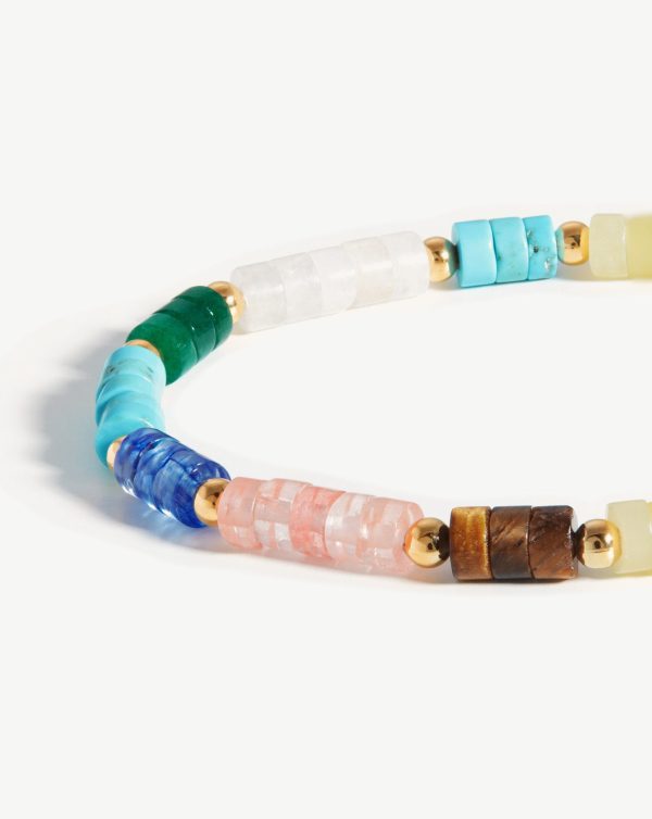 Beaded Stack Bracelet | 18ct Gold Plated Multi Bright Beaded For Cheap