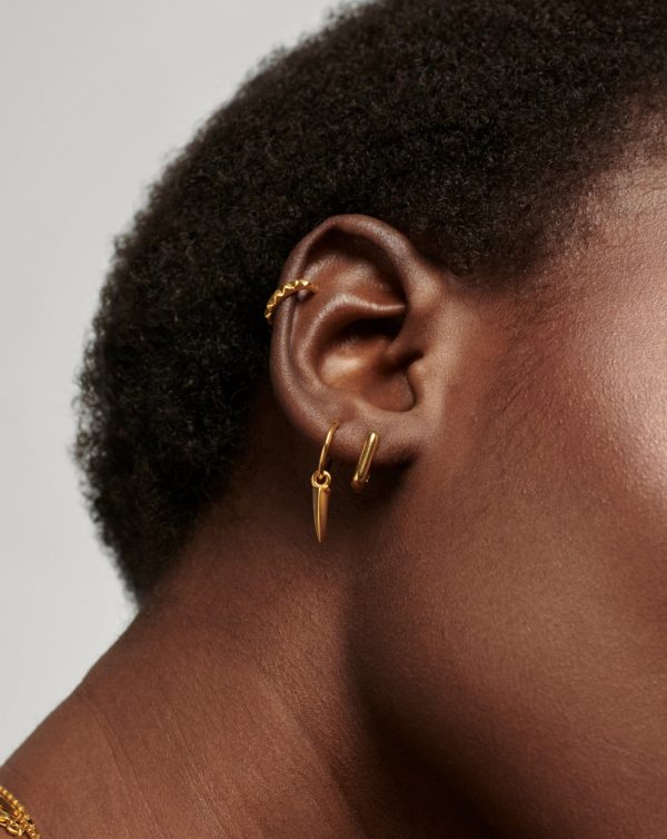 Mini Plain Ovate Earrings | 18ct Gold Vermeil Supply