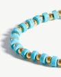 Beaded Bracelet | 18ct Gold Plated Turquoise For Sale