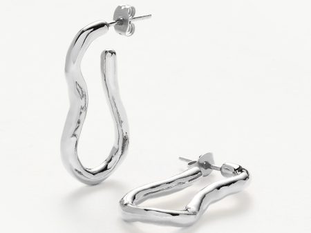 Molten Ovate Hoop Earrings Online Sale