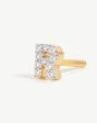 Pave Initial Single Stud Earring - Initial R | 18ct Gold Vermeil Cubic Zirconia For Cheap