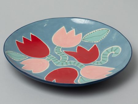 Blue Tulip Platter Online now