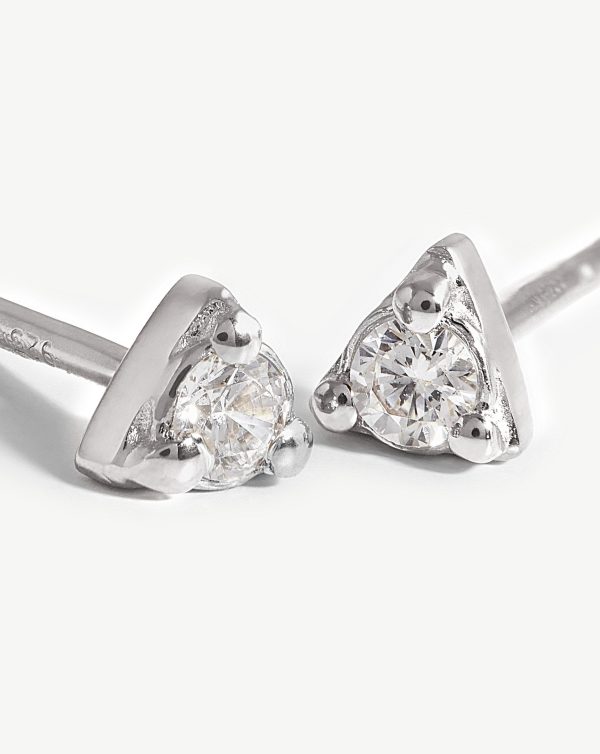 Prism Stud Earrings | Sterling Silver Cubic Zirconia Online