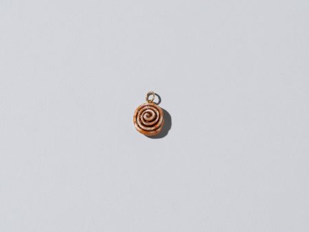 Cinnamon Roll Charm - Enamel on Sale