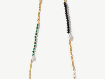 Pearl & Gemstone Curb Eyewear Chain Fashion