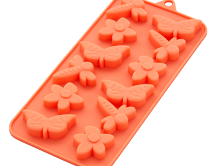 Silicone Soap Mold - Butterfly, Flower & Dragonfly For Sale