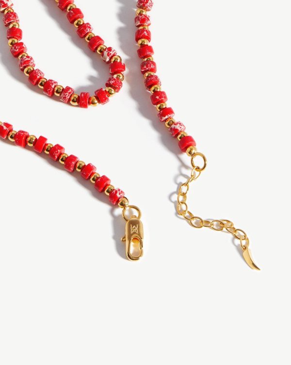 Beaded Bracelet | 18ct Gold Plated Red Imperial Jasper Online Sale