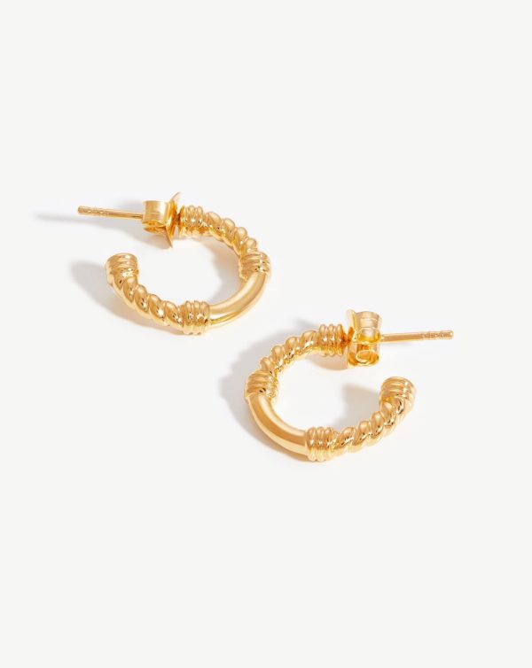 Mini Cord Hoop Earrings Supply