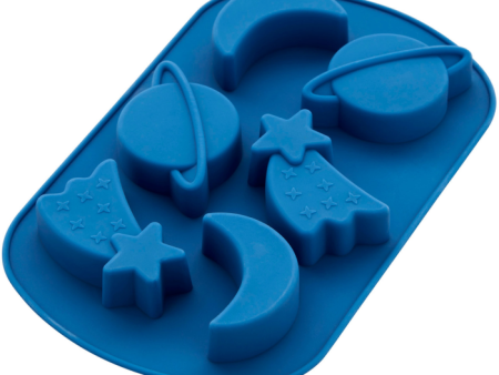 Silicone Soap Mold - Large Shooting Star, Planet & Moon (6 Cavity) Online Hot Sale