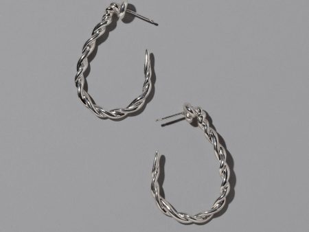 Landform Hoop Earrings - Sterling Silver Online Sale