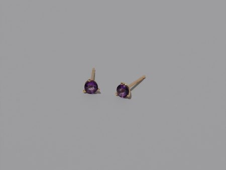 Martini Stud Earrings - Petite Amethyst For Cheap