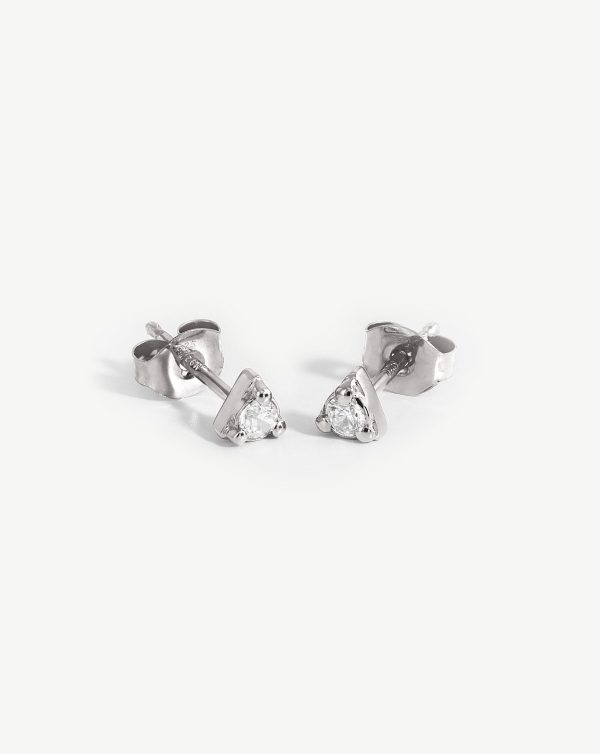 Prism Stud Earrings | Sterling Silver Cubic Zirconia Online