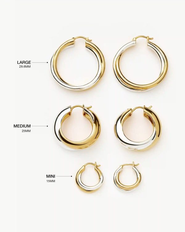 Lucy Williams Entwine Large Hoop Earrings | Mixed Metal For Cheap