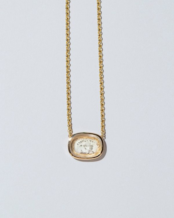 Arrow Intaglio Seal Necklace For Sale