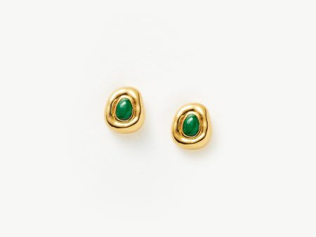 Molten Gemstone Sculptural Stud Earrings Online now