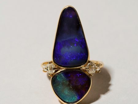 Australian Boulder Opal Ring Discount