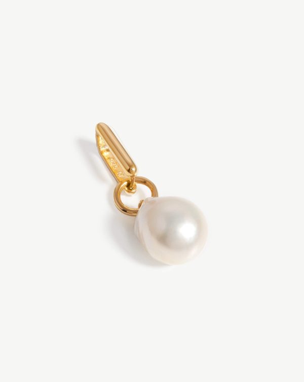 Baroque Pearl Single Ovate Earring | 18ct Gold Vermeil Pearl For Discount