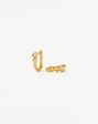 Beaded Stone Ovate Huggies | 18ct Gold Vermeil Cubic Zirconia Online Sale