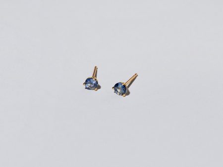 Martini Stud Earrings - Blue Bicolor Sapphire Online