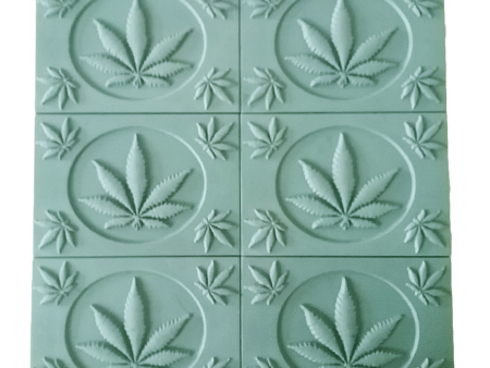 Cannabis Leaf Soap Mold Tray (6 Bar)- Marijuana Hemp CBD Soap Mold Fashion