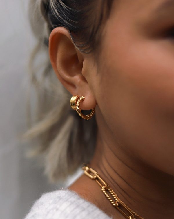 Mini Cord Hoop Earrings Supply