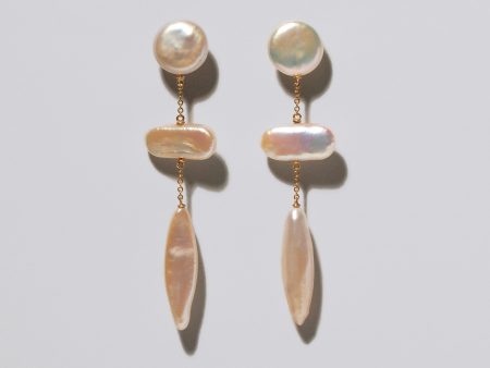 Heron Pearl Earrings For Cheap