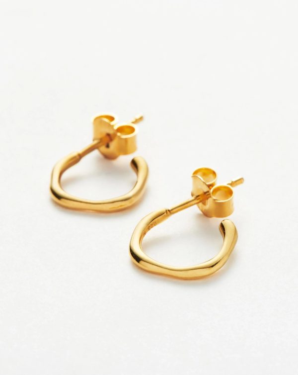 Mini Molten Hoop Earrings | 18ct Gold Vermeil Supply