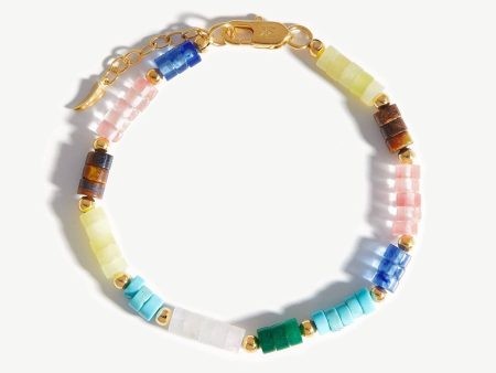 Beaded Stack Bracelet | 18ct Gold Plated Multi Bright Beaded For Cheap