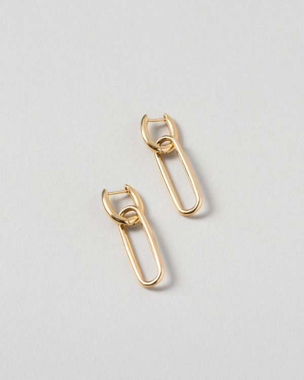 Link Huggie Hoop Earrings on Sale