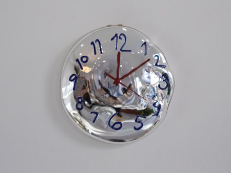 Blue Glass Wall Clock Discount