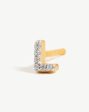 Pave Initial Single Stud Earring - Initial L | 18ct Gold Vermeil Cubic Zirconia Supply