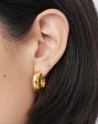 Pave Initial Single Stud Earring - Initial S | 18ct Gold Vermeil Cubic Zirconia Online Sale