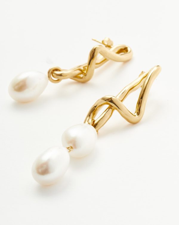 Molten Baroque Pearl Mismatch Drop Earrings Discount