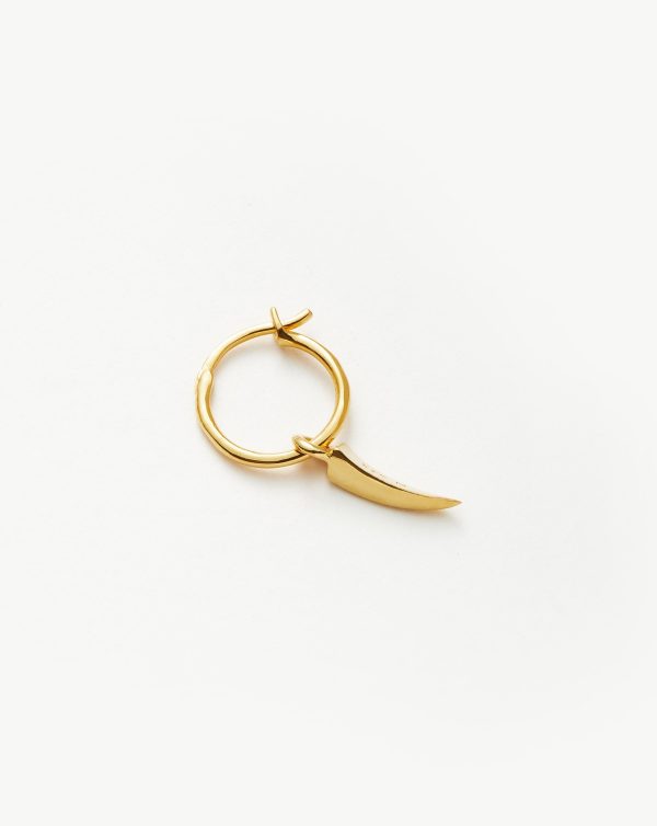 Single Mini Claw Charm Hoop | 18ct Gold Vermeil For Cheap