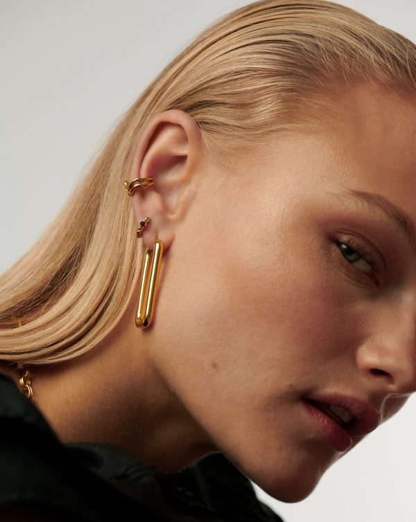 Ovate Hoop Earrings For Discount