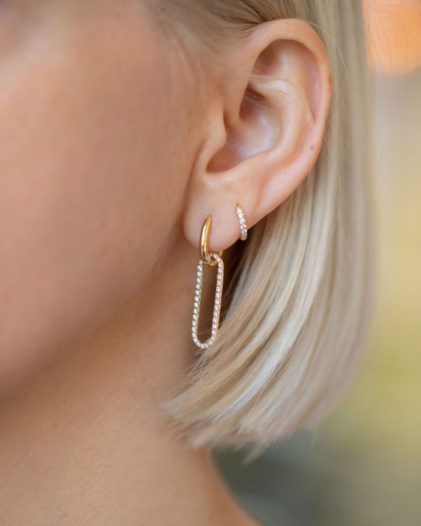 Link Huggie Hoop Earrings on Sale