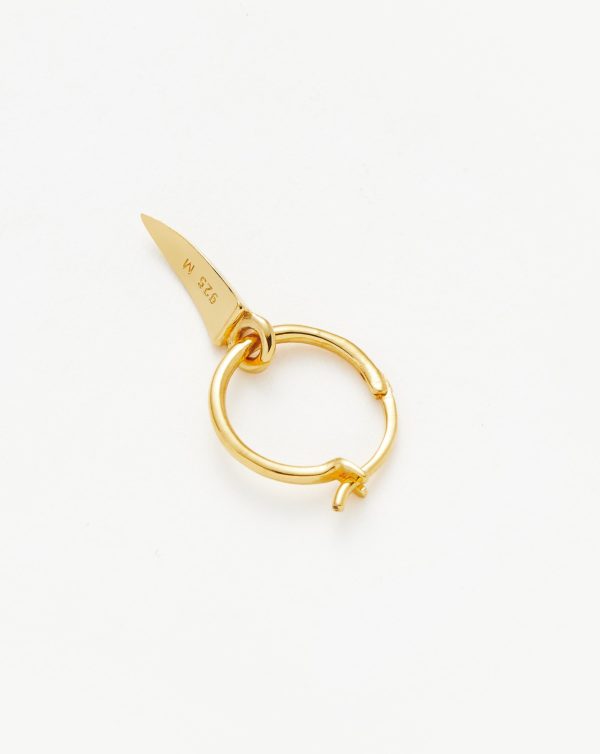 Single Mini Claw Charm Hoop | 18ct Gold Vermeil For Cheap