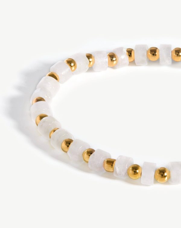 Beaded Bracelet | 18ct Gold Plated White Hot on Sale