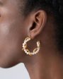 Molten Pearl Twisted Hoop Earrings Supply