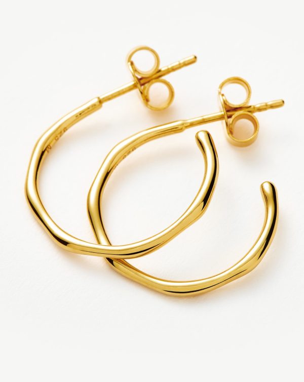 Small Molten Hoop Earrings Discount