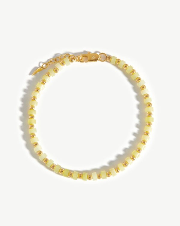 Beaded Bracelet | 18ct Gold Plated Yellow For Discount