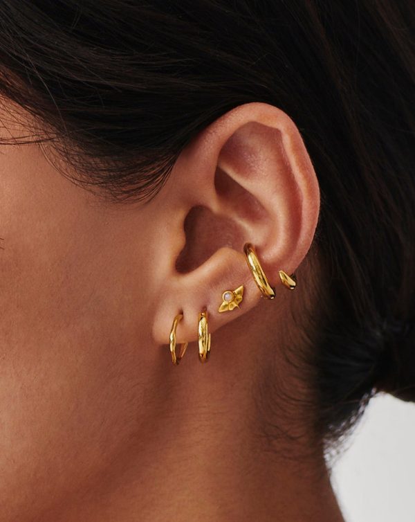 Mini Molten Hoop Earrings | 18ct Gold Vermeil Supply