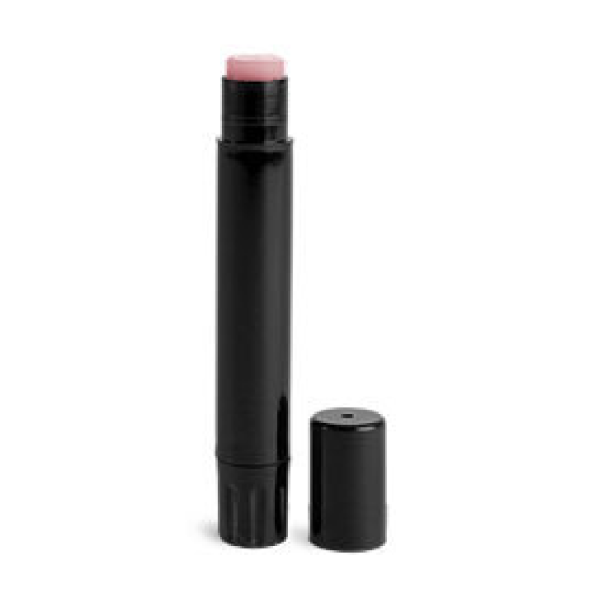 Slim Line Lip Balm Tube w  Cap - Black - .07 oz Online Hot Sale