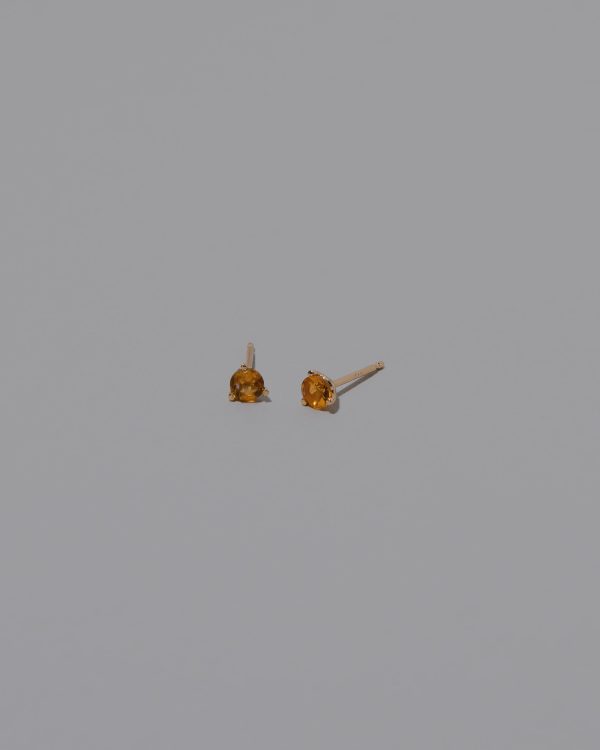 Martini Stud Earrings - Petite Citrine Online